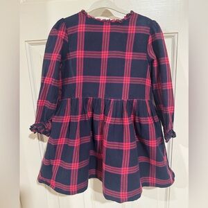 Jacadi Plaid Dress with Long Sleeves